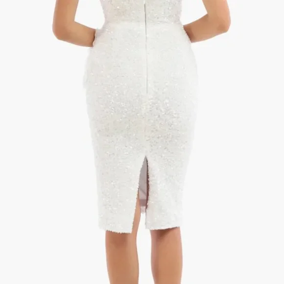 White Sequin Helsi Dress - Picture 2 of 3
